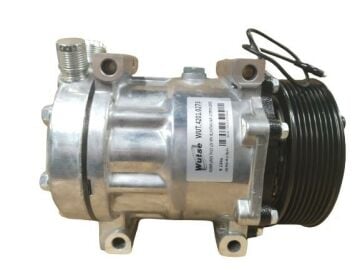 KLİMA KOMPRESÖR (PV8) UNV. 7H15 12V SAPLAMALI ÜSTTEN ÇIKIŞ İ.K